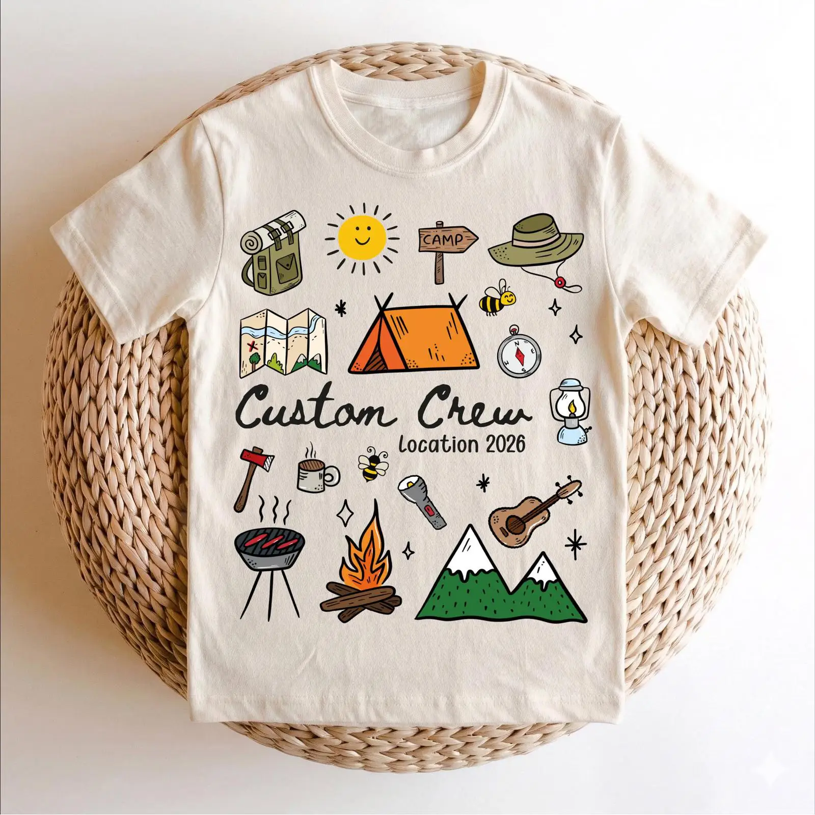Outdoor Adventure Group - T-shirt personnalisé pour équipe de camping