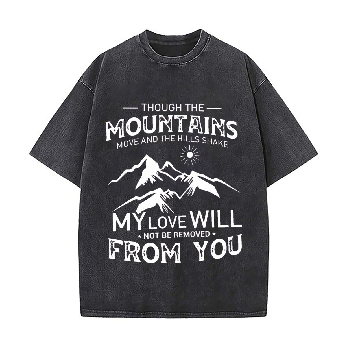 Outdoor Adventure Quotes Short - Tops Streetwear Oversize Vintage Effet Vieilli