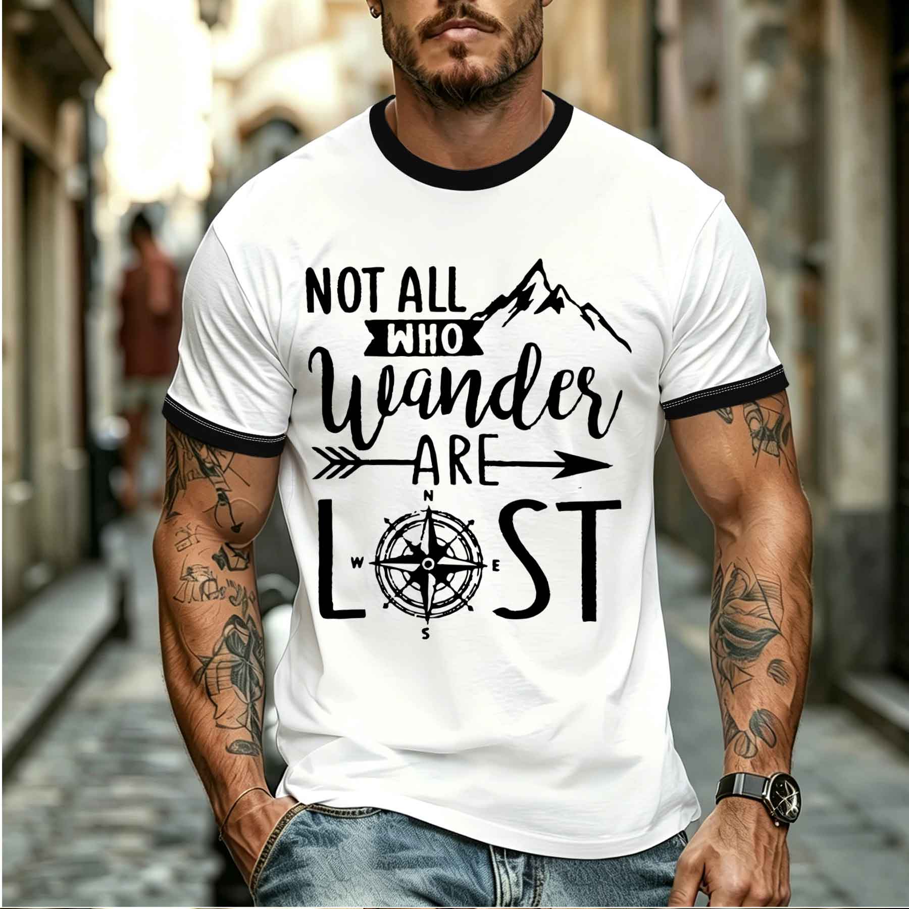 Outdoor Adventure Quotes Short - Nouveau modèle 2026 – T-shirt élégant