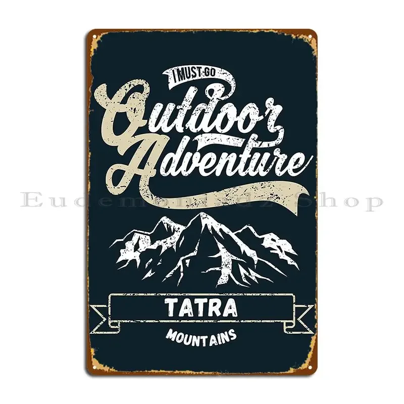 Outdoor Adventure Club - Panneaux métalliques vintage avec logo d'aventure