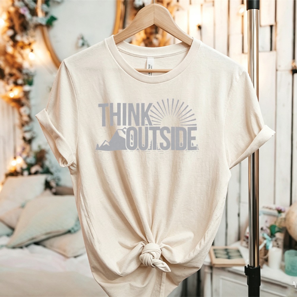 Outdoor Adventure Quotes Short - T-shirt graphique Think Outside Sun Mountain,