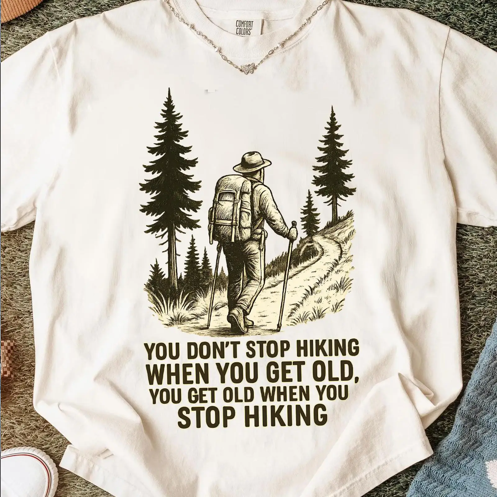 Outdoor Adventure Quotes Short - T-shirt avec citation amusante « Vous