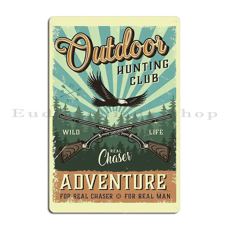 Plaque Métallique Vintage Club - Outdoor Adventure Club avis et prix