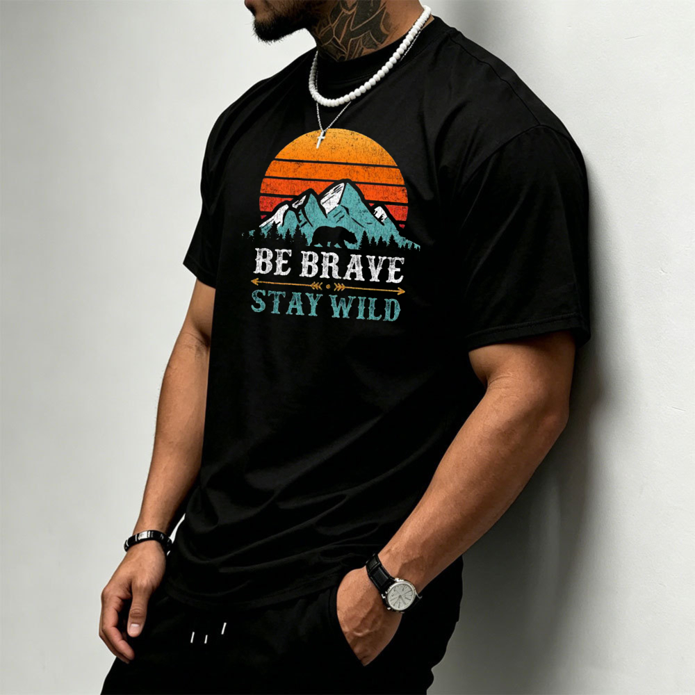 T-shirt pour homme avec imprim - Outdoor Adventure Quotes Short avis et prix