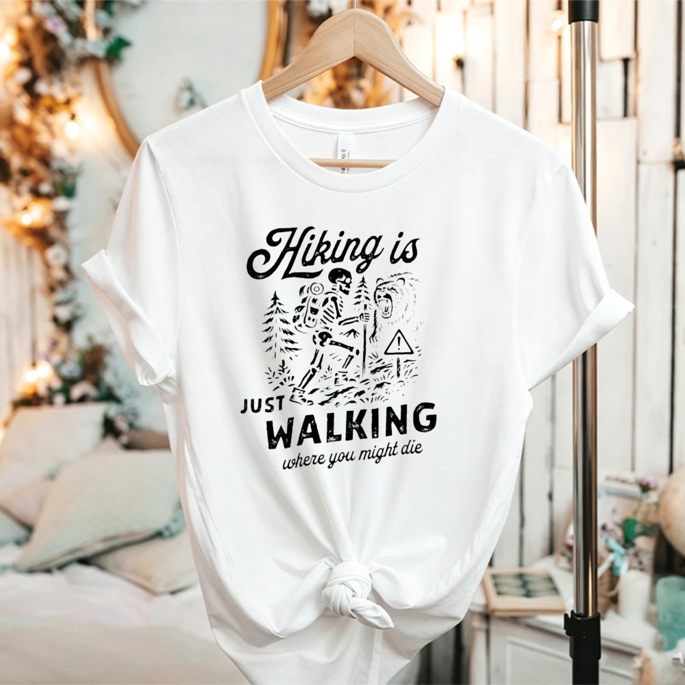 T-shirt en coton pour femme, m - Outdoor Adventure Quotes Short avis et prix