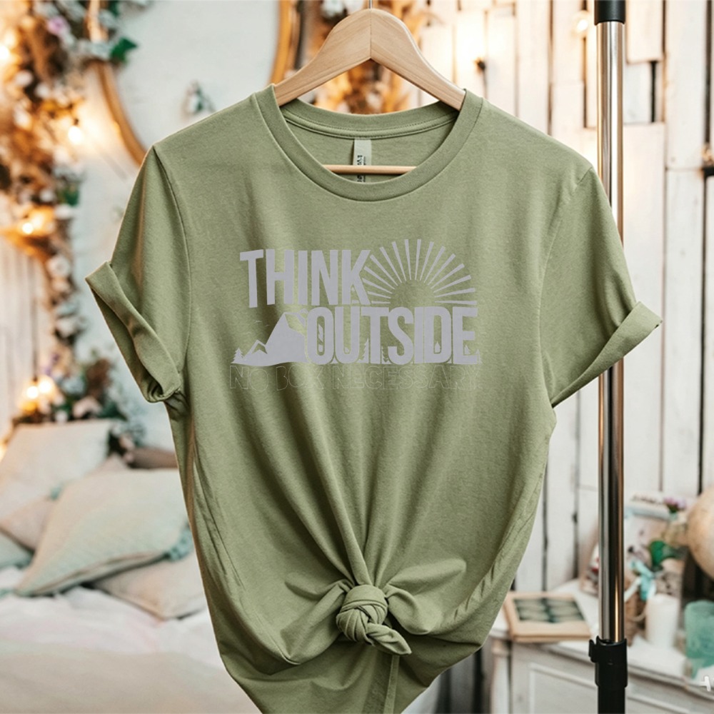 T-shirt graphique Think Outsid - Outdoor Adventure Quotes Short avis et prix