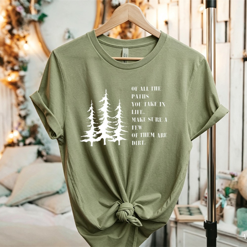 T-shirt graphique unisexe en c - Outdoor Adventure Quotes Short avis et prix