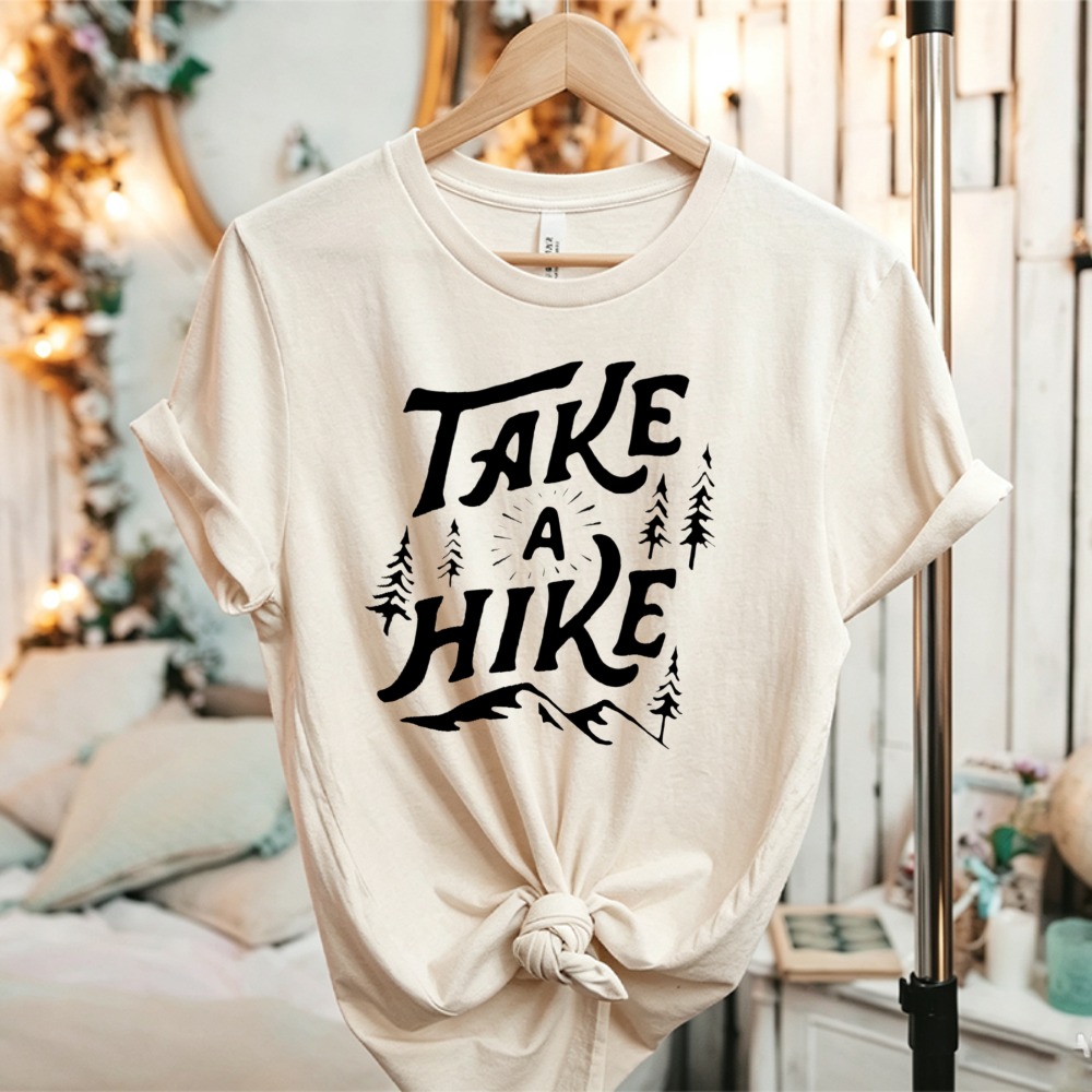 T-shirt graphique en coton déc - Outdoor Adventure Quotes Short avis et prix